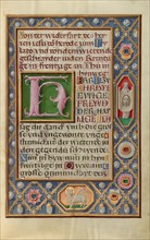 Decorated Text Page; Prayer Book of Cardinal Albrecht of Brandenburg, about 1525-1530. Creator: Simon Bening.