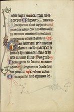 Initial T: A Nimbed Man in Conversation with Several Persons; Ruskin Hours, about 1300. Creator: Unknown.