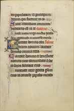 Initial C: A Monk, possibly Franciscan, Preaching from a Pulpit; Ruskin Hours, about 1300. Creator: Unknown.