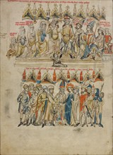 The Family of Berthold VI: The Marriage of Saint Hedwig and Heinrich; Vita beatae Hedwigis, 1353. Creator: Unknown.