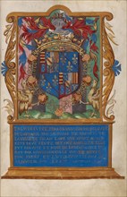 Frontispiece with Coat of Arms of Claude de Lorraine, Duc d'Aumale, about 1557. Creator: Unknown.