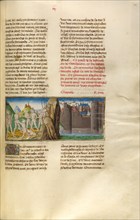 Nebuchadnezzar and King Sedekias and the Destruction of Jerusalem; Miroir Historial, about 1475. Creator: Unknown.