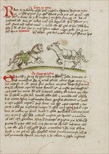 A Horse Laden with Sacks and a Donkey; Fables, third quarter of 15th century. Creator: Unknown.