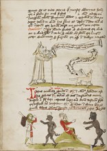 A Wolf in a Monk's Habit with a Fox and a Wolf: A Man Meeting a Devil, third quarter of 15th cent. Creator: Unknown.