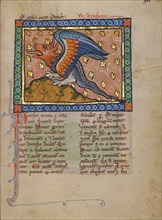 A Dragon; Bestiary, about 1270. Creator: Unknown.