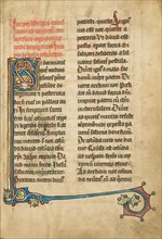 Decorated Initial S; De Natura Avium; De Pastoribus et Ovibus; Bestiarium, 1277 or after. Creator: Unknown.