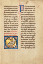 A Phoenix; De Natura Avium; De Pastoribus et Ovibus; Bestiarium, 1277 or after. Creator: Unknown.