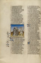 The Personifications of False Pretence and Abstinence before Resistance, about 1405. Creator: Unknown.