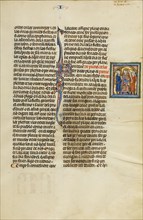 Initial N: A Judge and an Attorney with a Third Man; Vidal Mayor, about 1290-1310. Creator: Unknown.