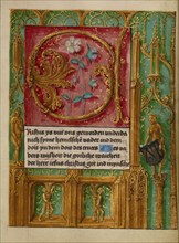 Decorated Initial C; Book of Hours, about 1500. Creator: Workshop of Gerard Horenbout.