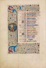 November Calendar Page: Saint Catherine; Book of Hours, about 1440-1450. Creator: Workshop of the Bedford Master.