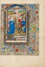 The Crucifixion; Book of Hours, about 1440-1450. Creator: Workshop of the Bedford Master.