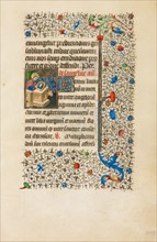 Saint Luke Painting an Image of the Virgin; Book of Hours, about 1440-1450. Creator: Workshop of the Bedford Master.