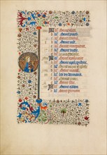 July Calendar Page: Mary Magdalene; Book of Hours, about 1440-1450. Creator: Workshop of the Bedford Master.