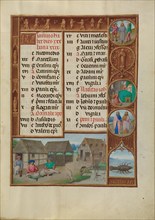 June Calendar Page: Sheepshearing: Cancer; Spinola Hours, about 1510-1520. Creator: Workshop of the Master of James IV of Scotland.