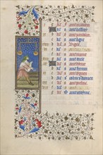 A Man Sowing; Book of Hours, about 1415-1420. Creator: Workshop of the Master of the Rohan Hours.