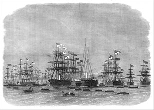 The fleet of ironclads at Portland Harbour, 1872. Creator: Unknown.