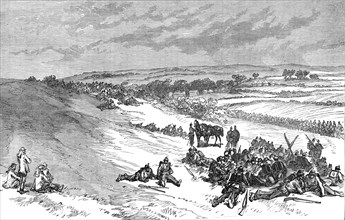 The Autumn Campaign: near Witchampton - Second Division Southern Army advancing from Cranborne, 1872 Creator: Unknown.