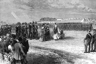 The Autumn Campaign: divine service in the Race Down Camp, Blandford, on Sunday last, 1872. Creator: Unknown.