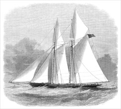 The new schooner yacht Livonia, 1871. Creator: Unknown.