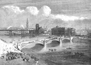 The Albert Bridge, Glasgow, opened last week, 1871. Creator: Unknown.