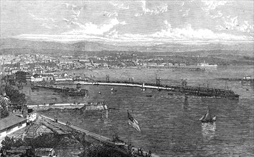 Opening of the Queen's Landing Pier at Douglas, Isle of Man, 1872. Creator: Unknown.