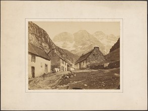 Village at foot of mountains, about 1855-1865. Creator: Farnham Maxwell Lyte.