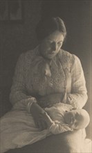 Portrait of Mrs. Frederick H. Evans and her son Evan Evans, 1905. Creator: Frederick Henry Evans.