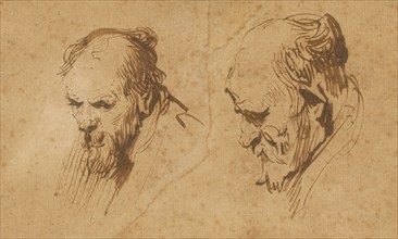 Two Studies of the Head of an Old Man, 1626. Creator: Rembrandt Harmensz van Rijn.