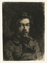 Self-Portrait, 1846-1847. Creator: Francois Bonvin.