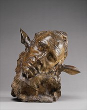 Head of a Faun, probably 1885. Creator: Jean-Joseph Carriès.