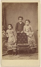 Two Girls and a Boy, 1865-1875. Creator: J. Heap.