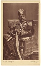 Nasar al-Din Shah Qajar, about 1865. Creator: W&D Downey.