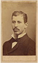 Portrait of a man with moustache, about 1875. Creator: Charles H Volquarts.