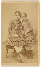 Portrait of Two Girls, 1865-1870. Creator: Joseph J Butman.