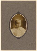 Portrait of a baby boy, about 1900. Creator: Benjamin.