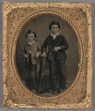 Portrait of Two Boys standing, about 1880. Creator: Unknown.