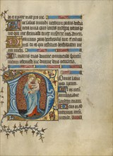 Initial D: The Virgin and Child; Psalter, about 1390. Creator: Unknown.