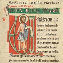 Historiated Initial from a Bible, about 1131-1165. Creator: Unknown.