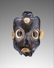 Opaque Dark Blue Mask Bead, 5th-4th century BC. Creator: Unknown.