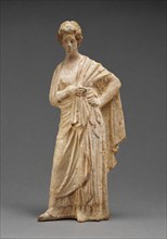 Statuette of a Draped Woman, about 200 BC. Creator: Unknown.