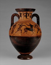 Attic Black-Figure Neck Amphora, about 530 BC. Creator: The Affecter.