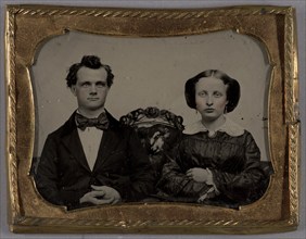 Portrait of a Seated Couple, about 1860. Creator: Unknown.