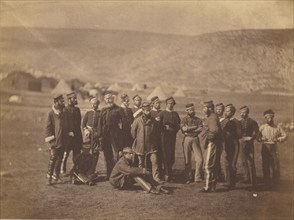 Col. Doherty, Officers and Men. 13th Light Dragoons., 1855. Creator: Roger Fenton.