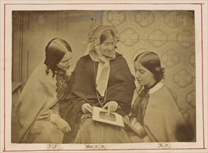 Mrs. Stanley Percival and daughters, about 1860-1875. Creator: Unknown.