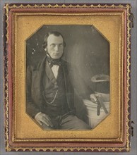 Portrait of a Seated Man with Muttonchop Whiskers, about 1848-1850. Creator: Unknown.