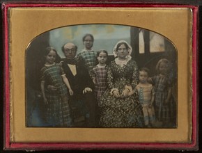 Group portrait of an Unidentified Family, about 1845. Creator: Unknown.