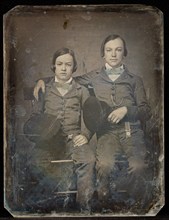 Portrait of Two Seated Boys, about 1850. Creator: Unknown.