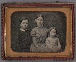 Portrait of Three Seated Children, about 1850. Creator: Unknown.