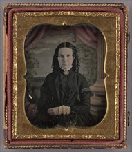 Portrait of a Seated Woman with Curly Hair, about 1854. Creator: Unknown.